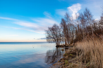 winter landscape on the beach in Puck