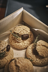 homemade  Chestnut Choux Creme cake