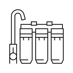 house water filter line icon vector illustration