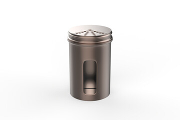 Spice Jar Salt Mockup isolated on background. 3d illustration