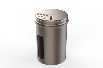 Spice Jar Salt Mockup isolated on background. 3d illustration