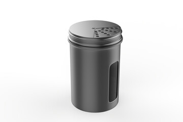Spice Jar Salt Mockup isolated on background. 3d illustration