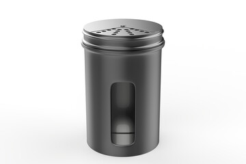Spice Jar Salt Mockup isolated on background. 3d illustration
