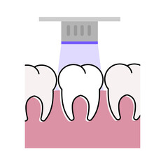 Whitening and teeth cleaning. Oral Hygiene. Flat design.
