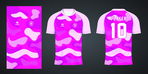 pink sports shirt jersey design template