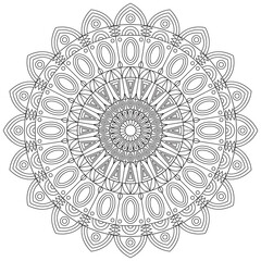 Vector mandals. Abstract round pattern.