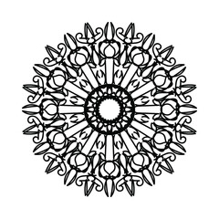 Hand drawn mandala. decoration in ethnic oriental  doodle ornament.