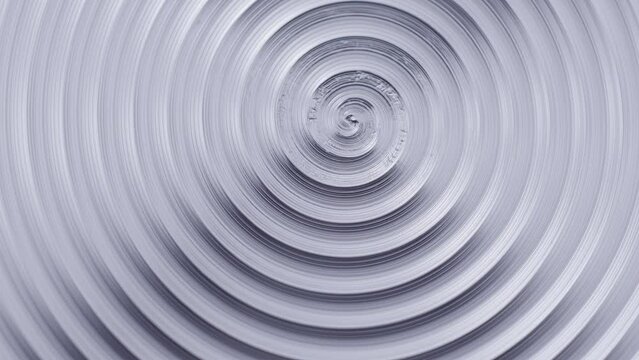 Spiral texture on metal surface. 4k footage.