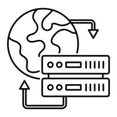 Content Delivery Network Concept, Proxy or anonymous VPN Vector Icon Design, Cloud computing Symbol, Client server model Sign, Web Hosting and Edge device stock illustration
