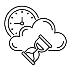 Response time Concept, Faster Deployment and Easier scale  Vector Icon Design, Cloud computing Symbol, Client server model Sign, Web Hosting and Edge device stock illustration