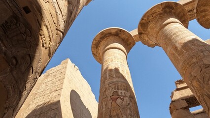 Ancient ruins at Karnak temple in Luxor