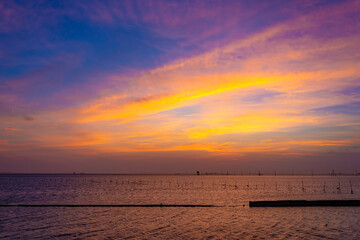 Obraz premium 千葉・木更津の夕陽