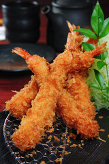 A Plate Of The Fried Shrimp