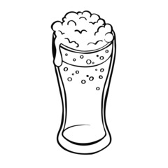 symbol Glass of light beer vector illustration