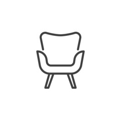 Comfortable armchair line icon