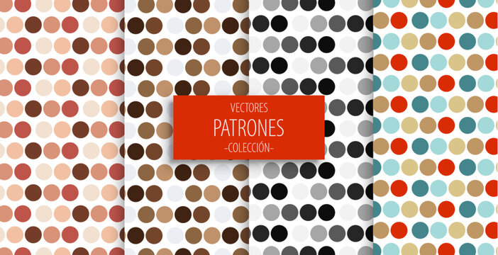 patr&oacute;n con circulos multicolor