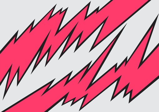 Abstract background with pink spikes and jagged zigzag line pattern