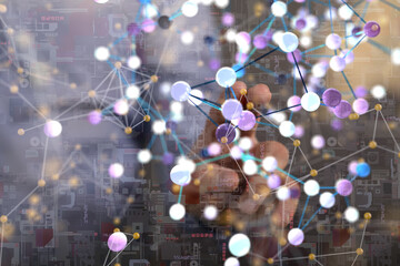 conference Digital Network and data concept 3d