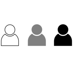 Vector man user icon. Symbol of the human person. illustration