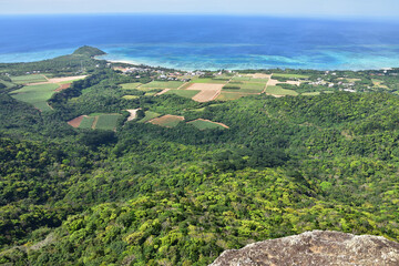 Fototapeta na wymiar 日本・沖縄県・石垣島の自然、野底岳山頂からの眺望（西側）