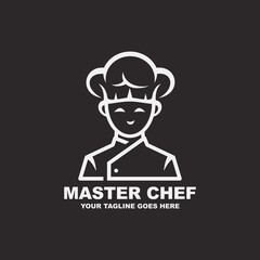 Chef logo design vector illustration. Restaurant logo
