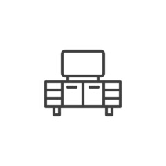 TV table line icon