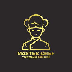 Chef logo design vector illustration. Restaurant logo