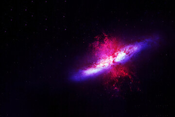 Obraz na płótnie Canvas Beautiful galaxy on a dark background. Elements of this image furnished by NASA