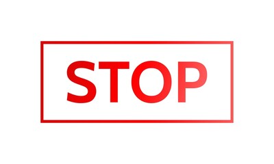 Stop Simple red stop symbol or icon vector illustration