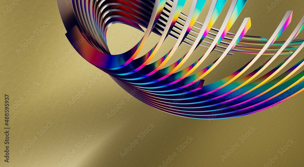 Poster Abstract fluid gradient shape flowing