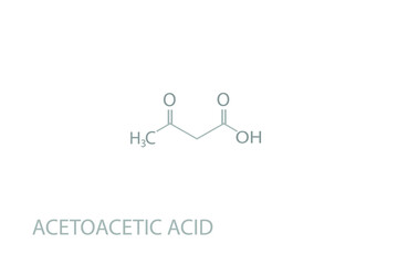Acetoacetic acid molecular skeletal chemical formula.	