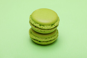 緑色のマカロン