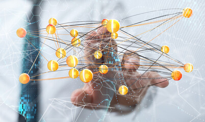 conference Digital Network and data concept 3d