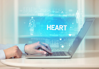 Doctor working a health check