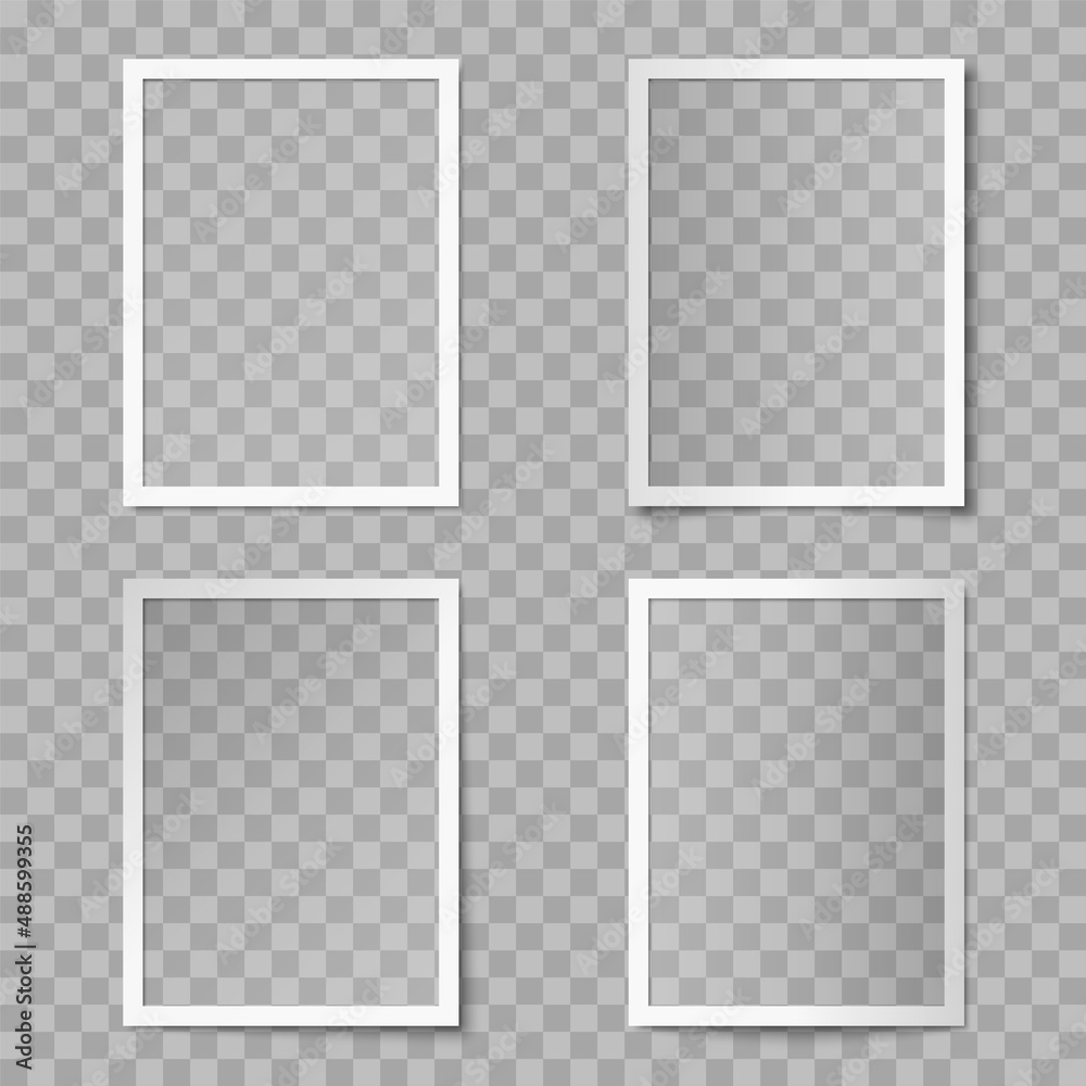 Poster vector set of vertical rectangle old photograph