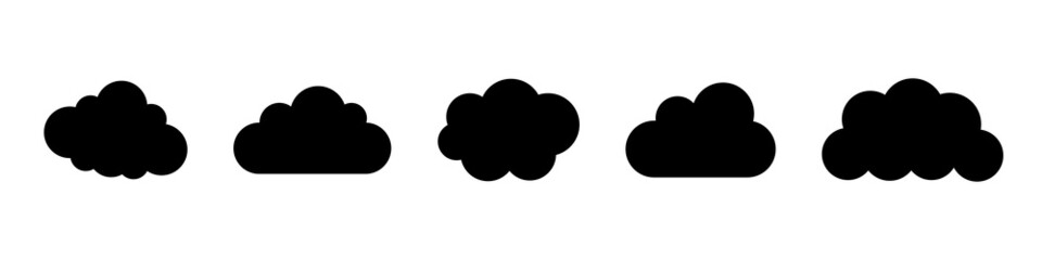 Cloud icon set simple design