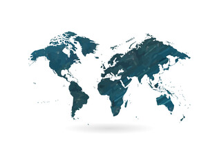 Fototapeta premium world map textured isolated vector illustration