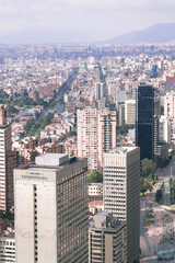 Fototapeta na wymiar Bogota, Colombia, city, skyline, skyscraper, building, urban, architecture, cityscape, view, buildings, business, sky, skyscrapers, International, Center, panorama, tower, Bogota DC, travel