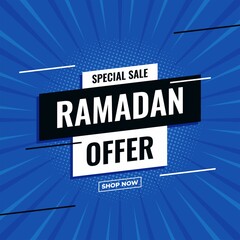 Ramadan sale discount banner template promotion design for business. Ramadan sale banner, poster discount