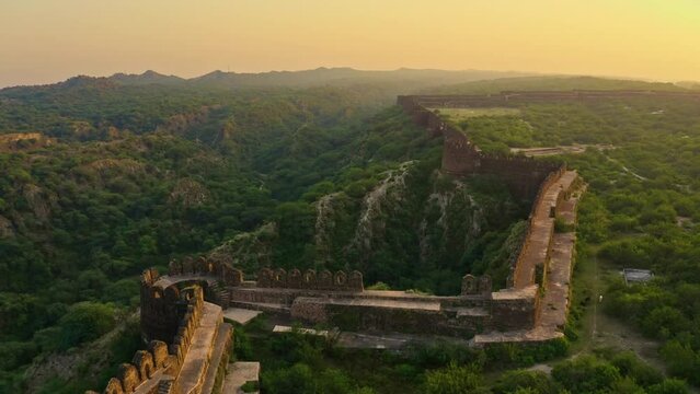 Aerial view of an ancient fort, Qilla Rohtas,Pakistan 