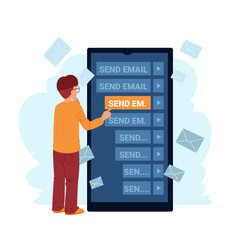 Illustration graphic of send emailling in saved. Perfect for banner, social media, etc.