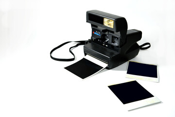 retro polaroid camera on white background - Powered by Adobe