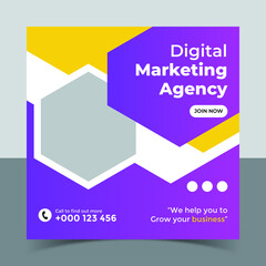 Creative Idea Digital Marketing Agency Template,advertising design,Digital marketing agency social media post template and Instagram post banner