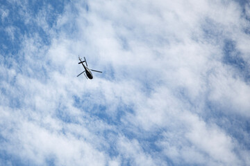 Helicopter in the sky