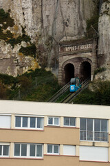 Le Tr&eacute;port, plage, t&eacute;l&eacute;ph&eacute;rique
