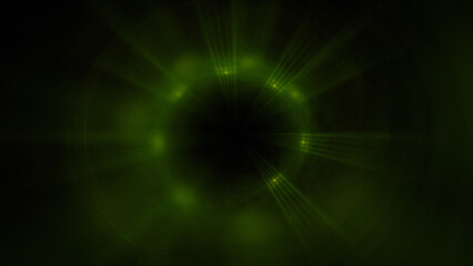 Bright abstract background with leaks. Blurred lighting tunnel. Magic portal. Vivid sphere lens
