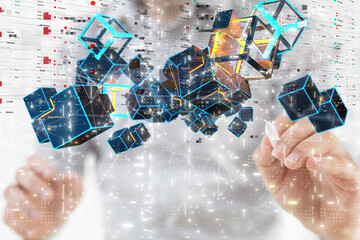 Business intelligence analyst dashboard on virtual
