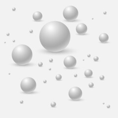 White sphere or 3d ball. Round geometric figure.