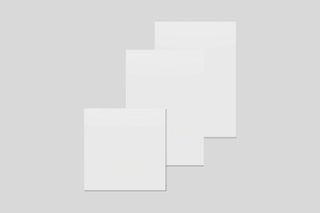 Blank paper for mockup. 3D Render.	