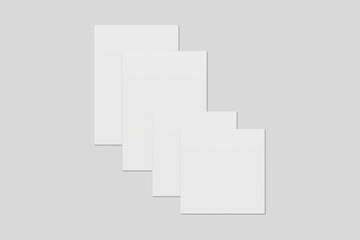 Fototapeta premium Blank paper for mockup. 3D Render. 